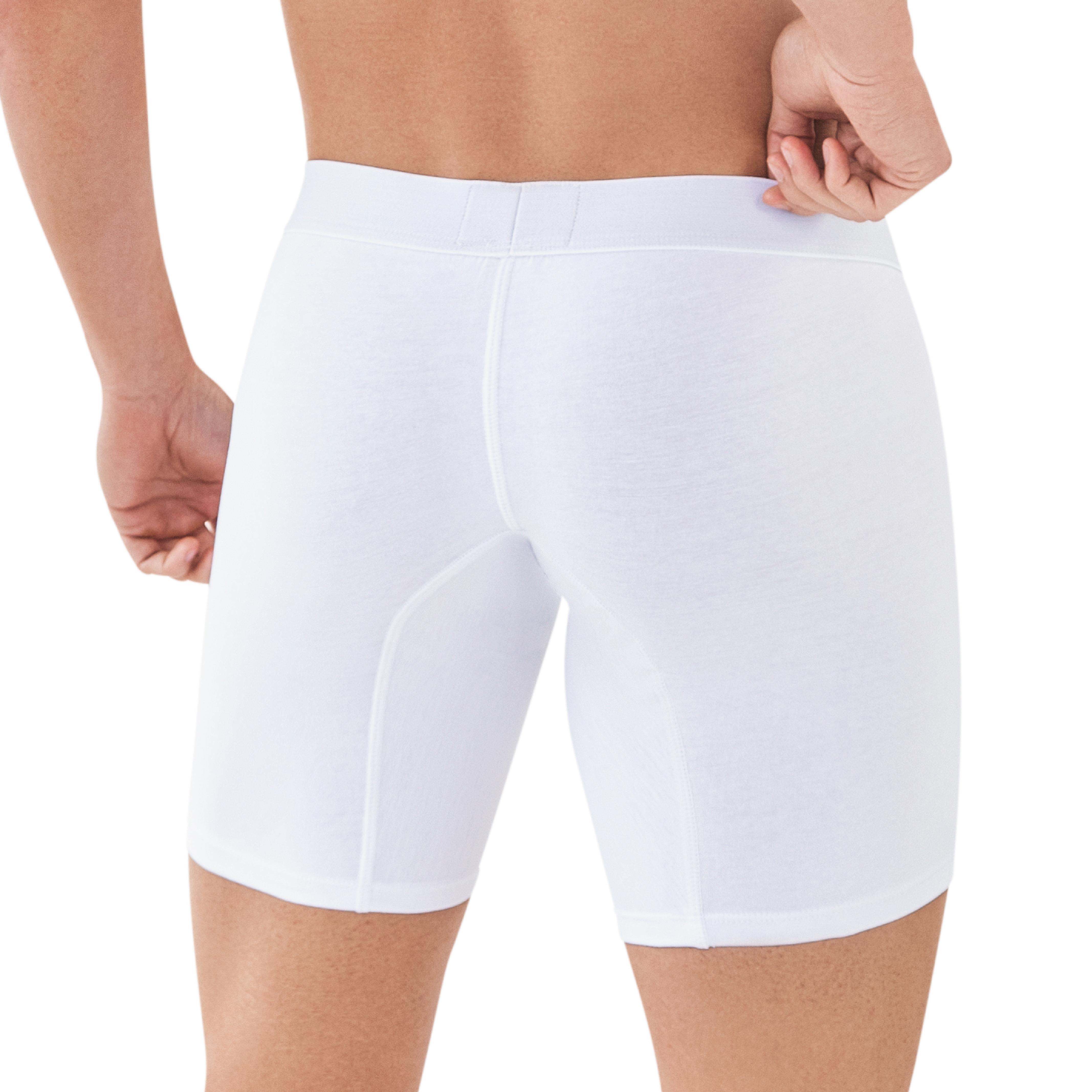 LONG BOXER SHORTS IN CARIBBEAN COTTON