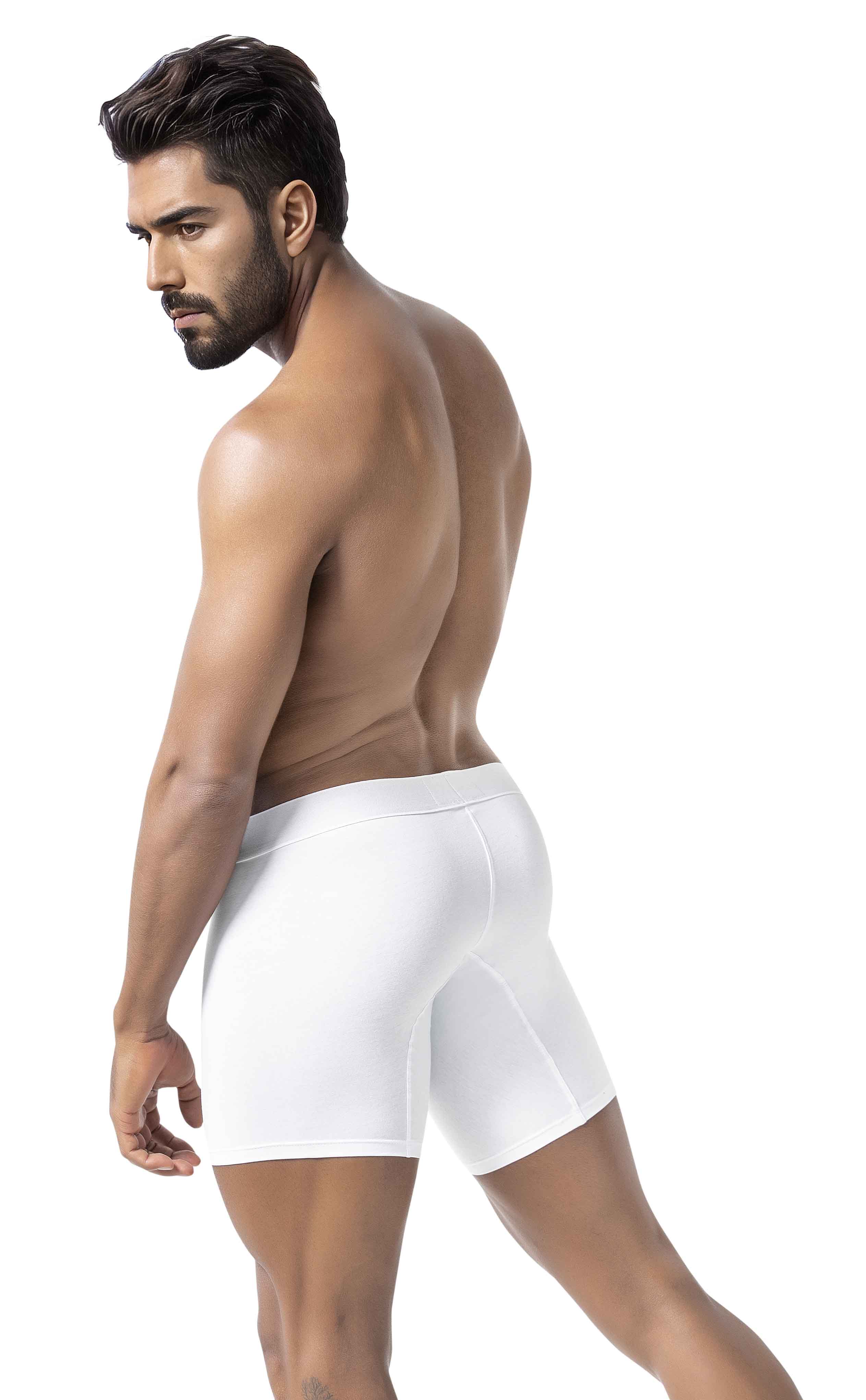 LONG BOXER SHORTS IN CARIBBEAN COTTON