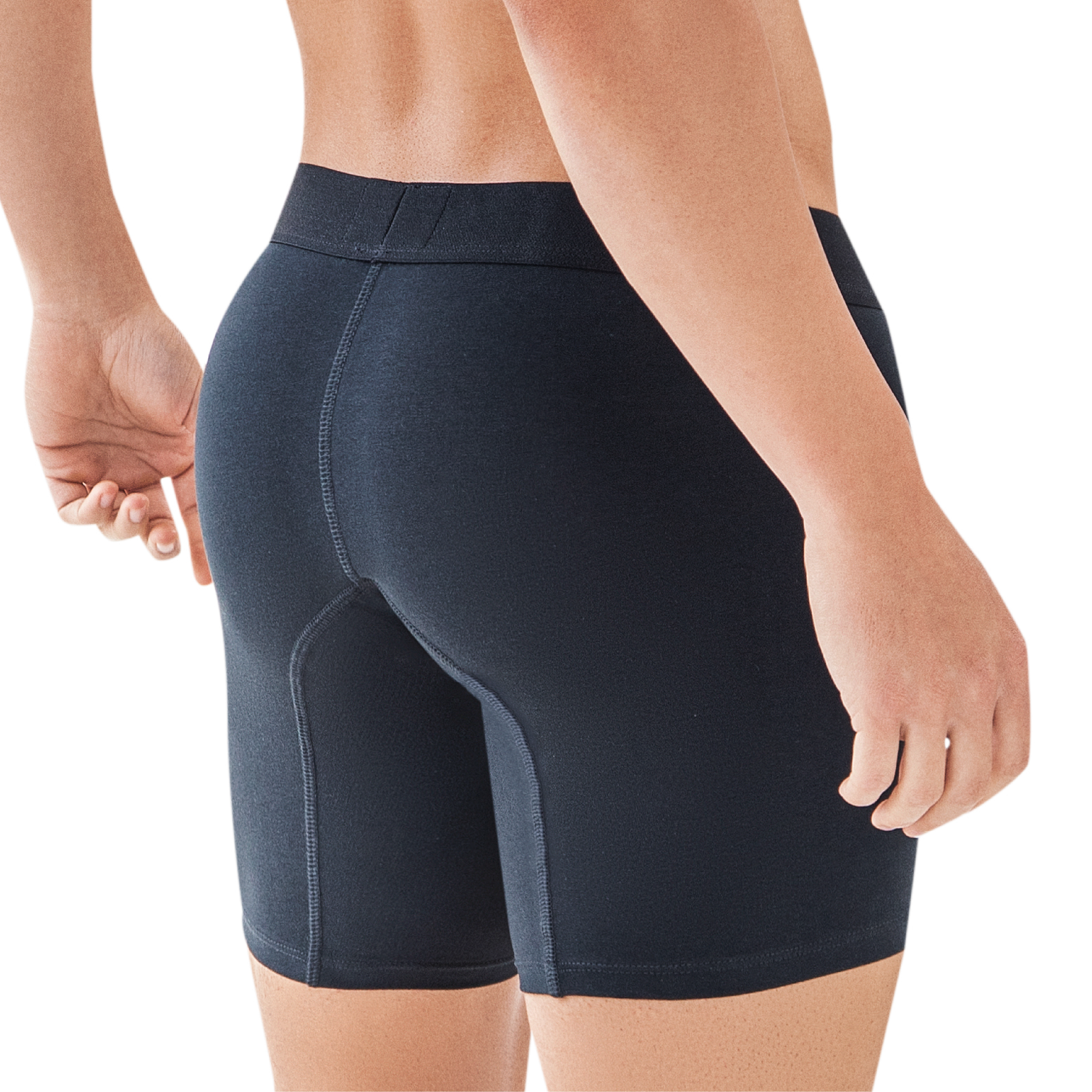 LONG BOXER SHORTS IN CARIBBEAN COTTON
