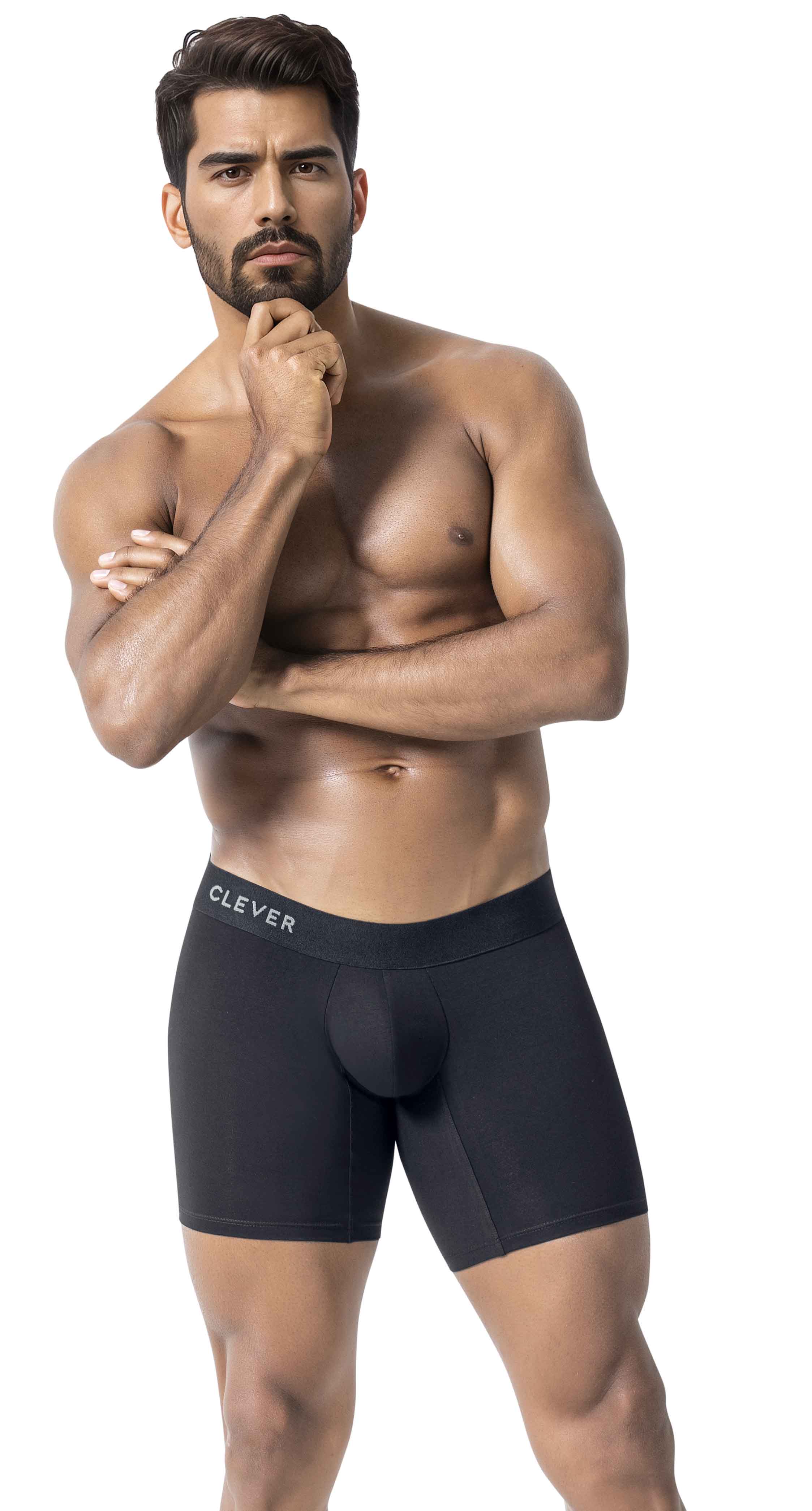 LONG BOXER SHORTS IN CARIBBEAN COTTON
