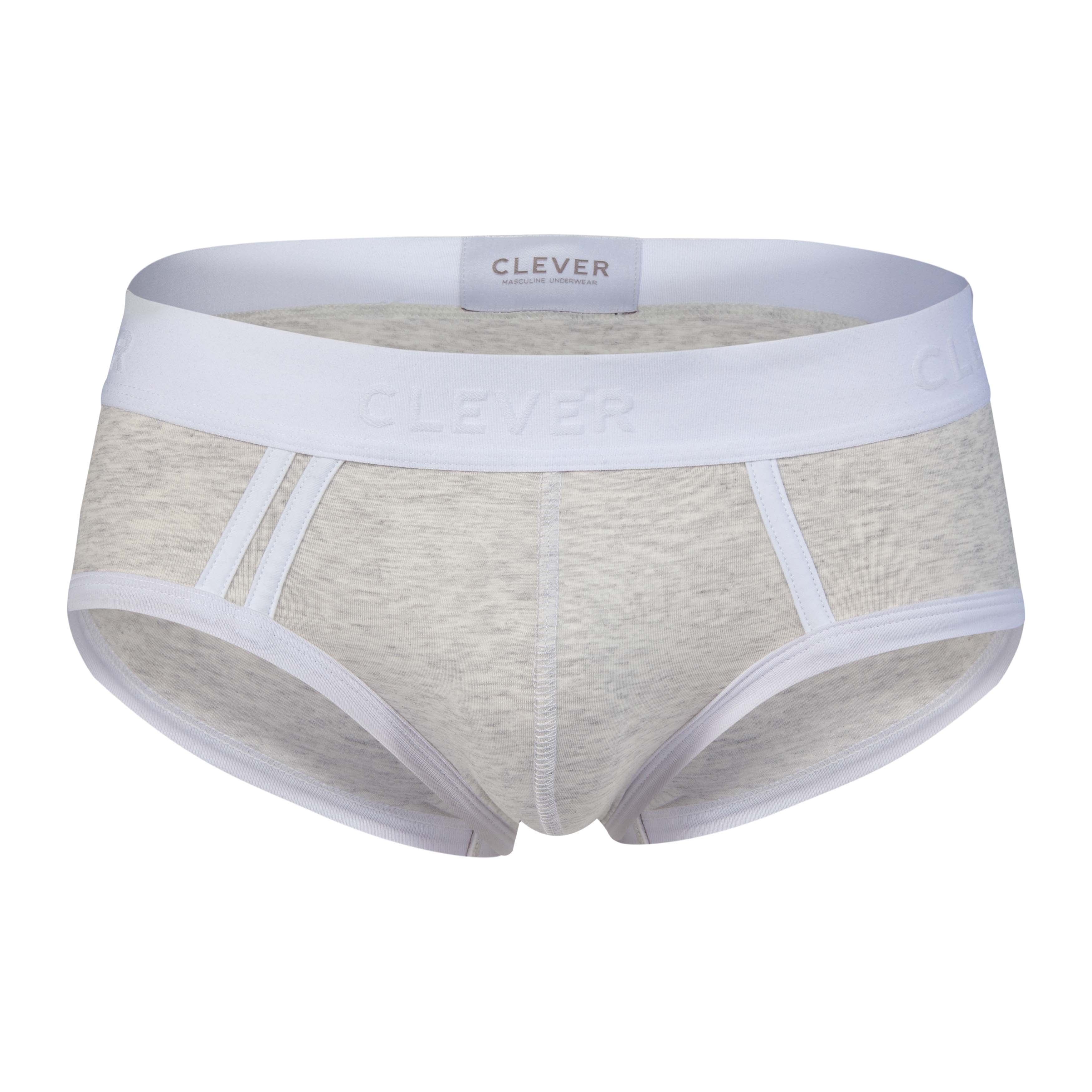 BRIEF EN ALGODON DE SESGOS IMPACTO GRIS CLARO