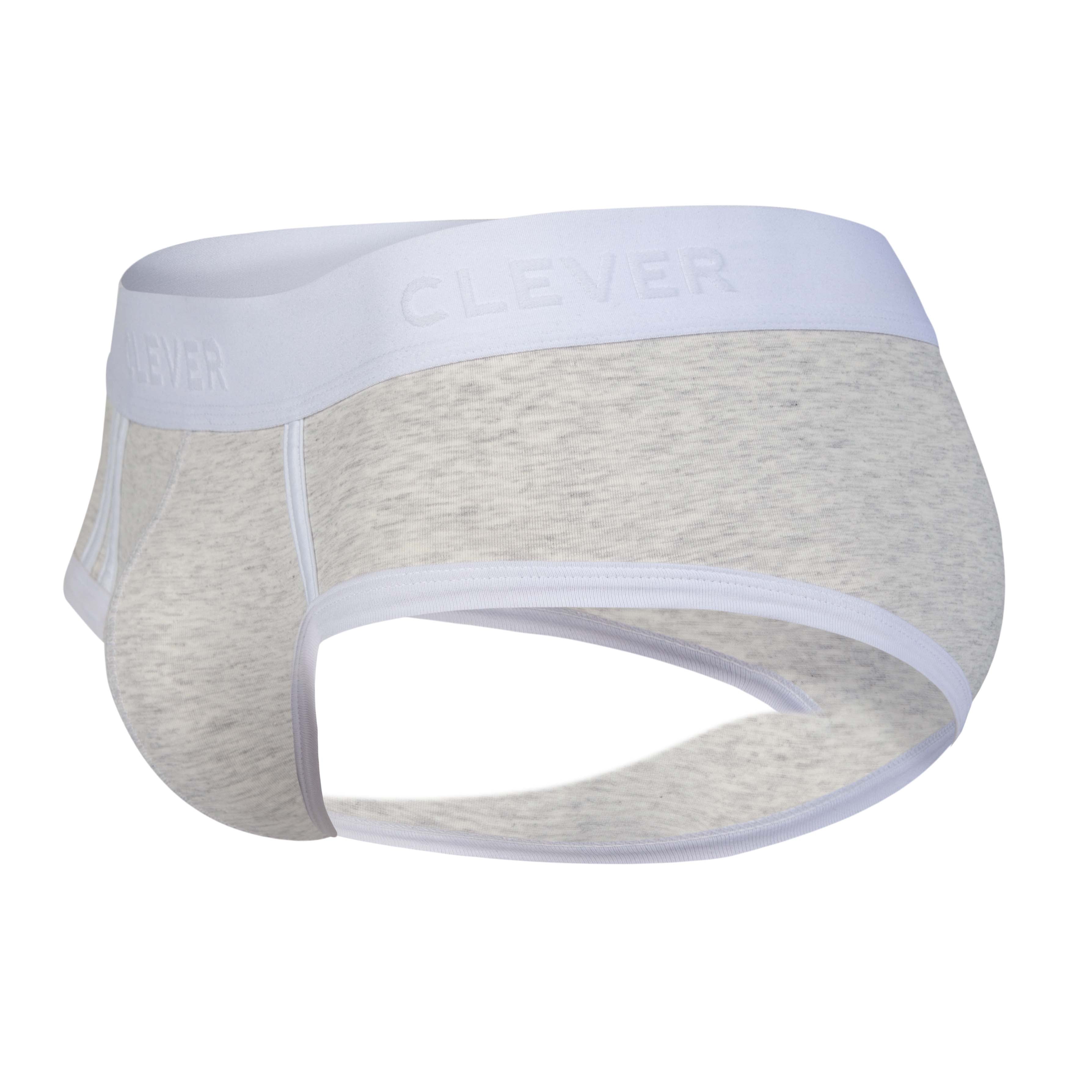 BRIEF EN ALGODON DE SESGOS IMPACTO GRIS CLARO