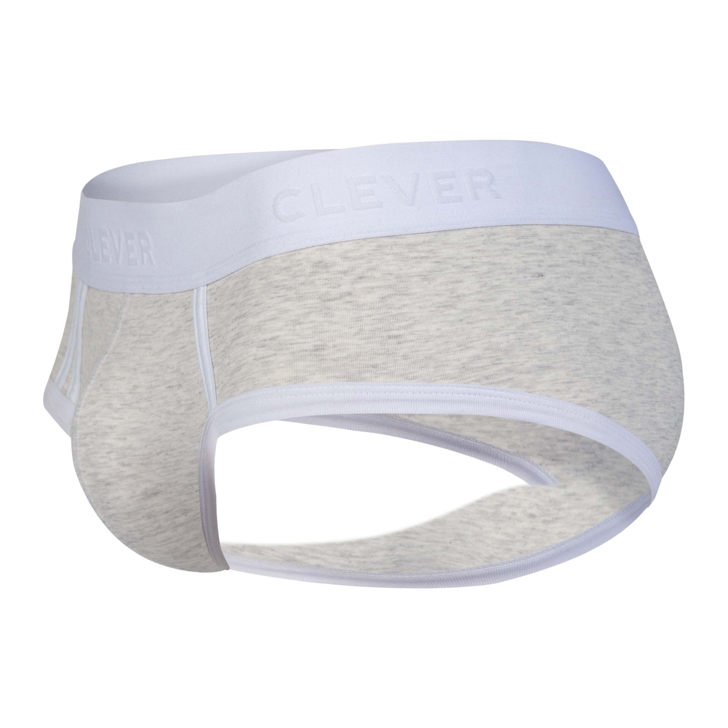 BRIEF EN ALGODON DE SESGOS IMPACTO GRIS CLARO