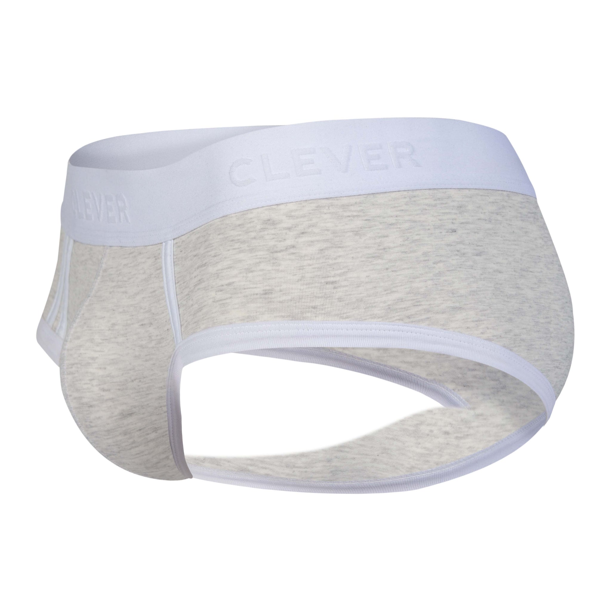 BRIEF EN ALGODON DE SESGOS IMPACTO GRIS CLARO