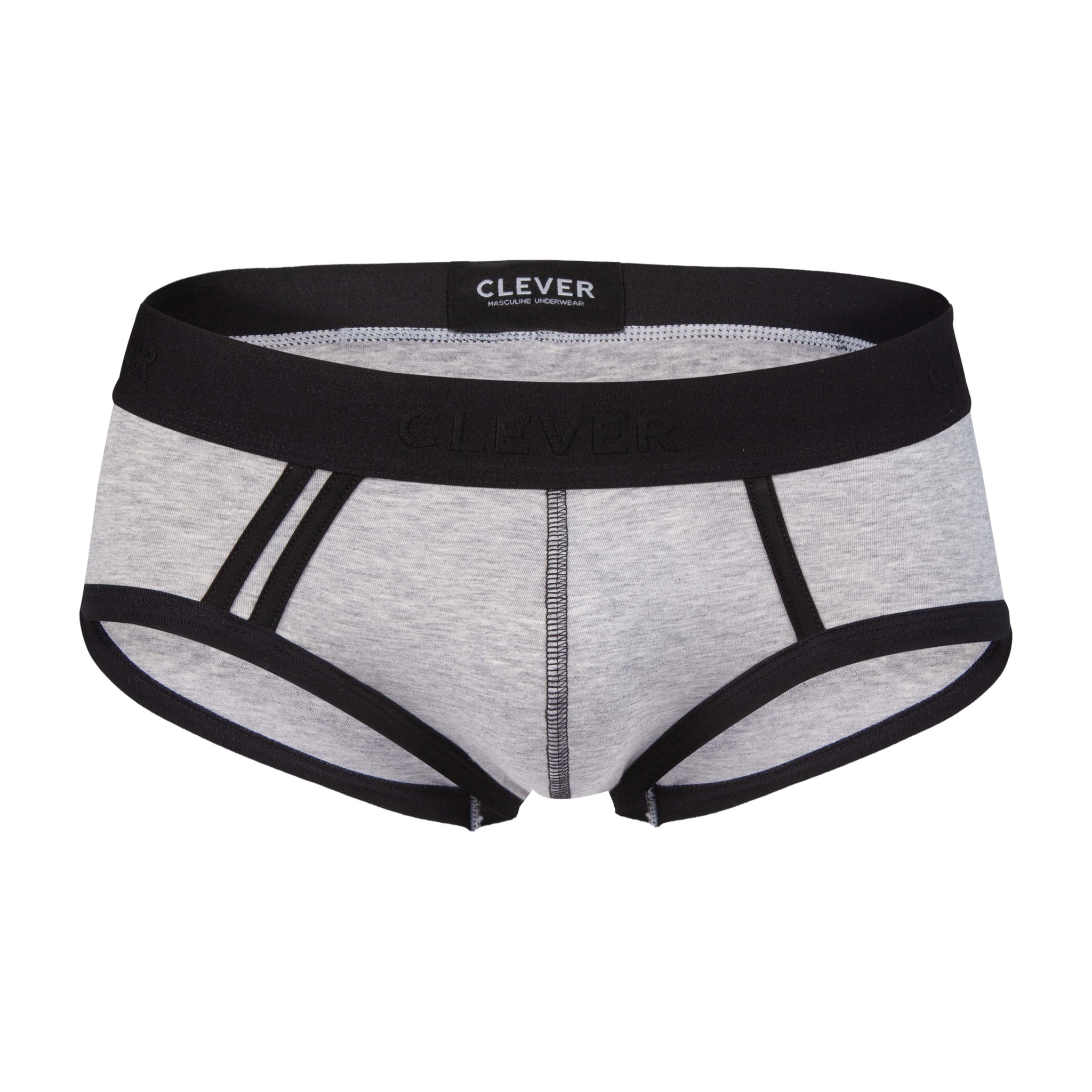 BRIEF EN ALGODON DE SESGOS IMPACTO GRIS OSCURO