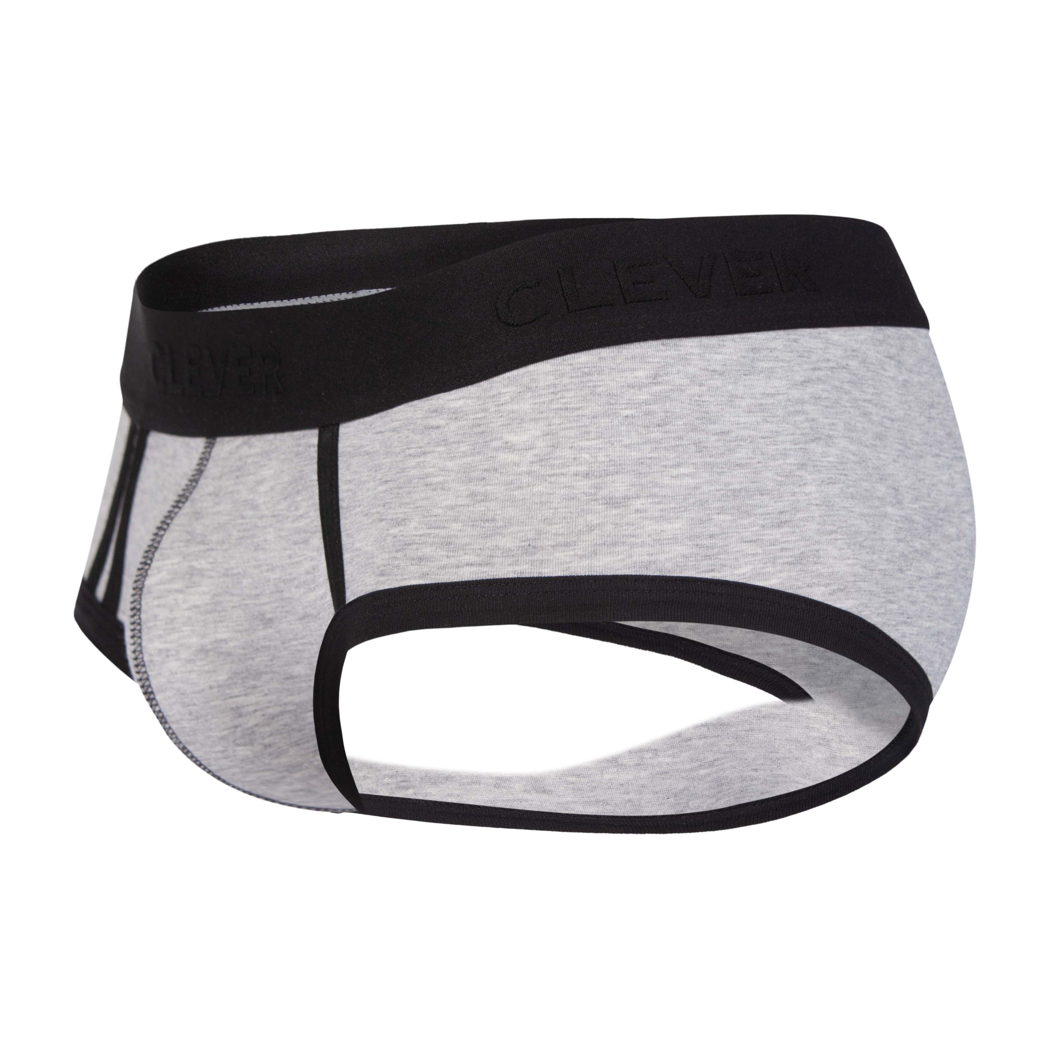 BRIEF EN ALGODON DE SESGOS IMPACTO GRIS OSCURO