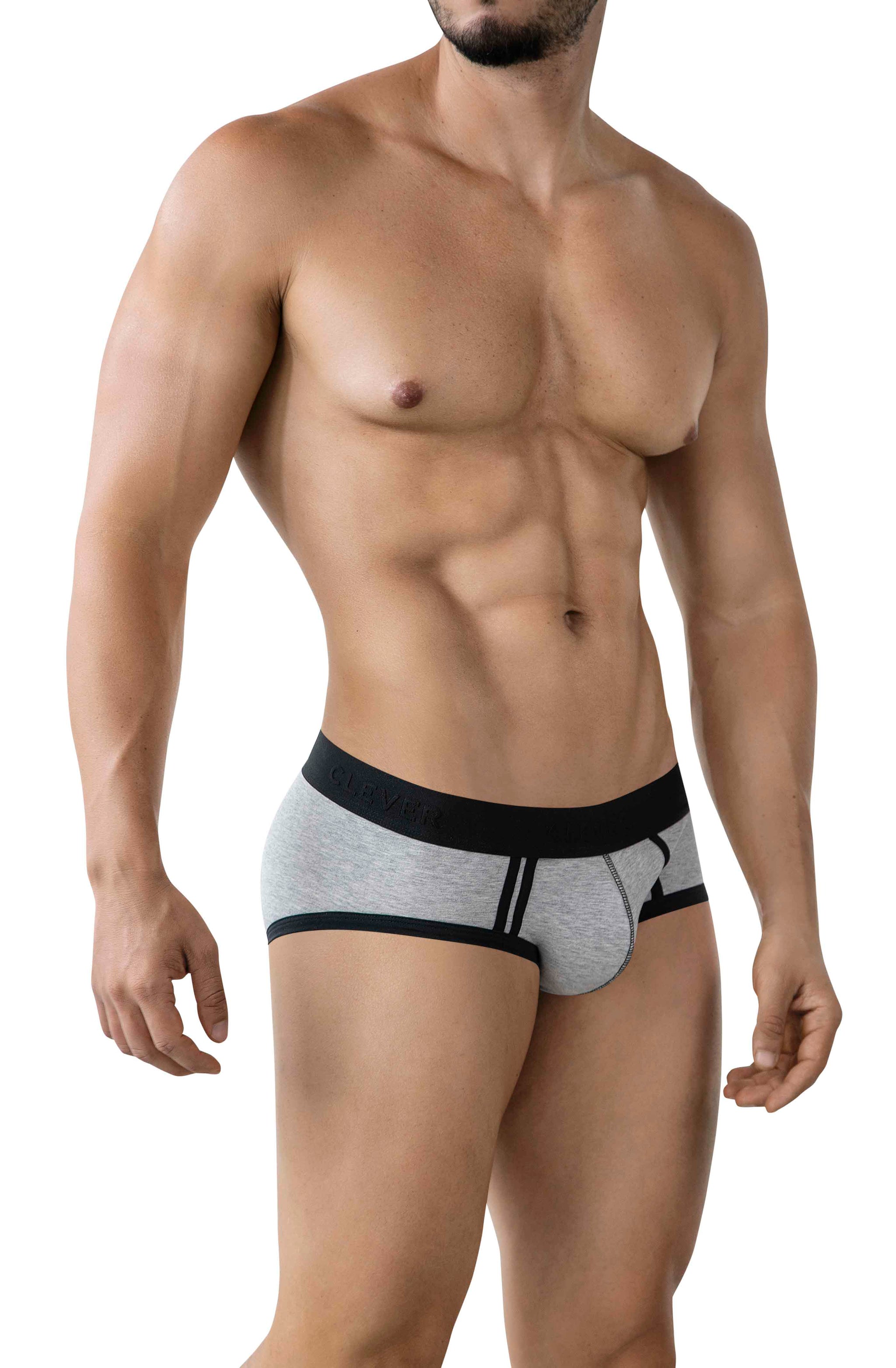 BRIEF EN ALGODON DE SESGOS IMPACTO GRIS OSCURO