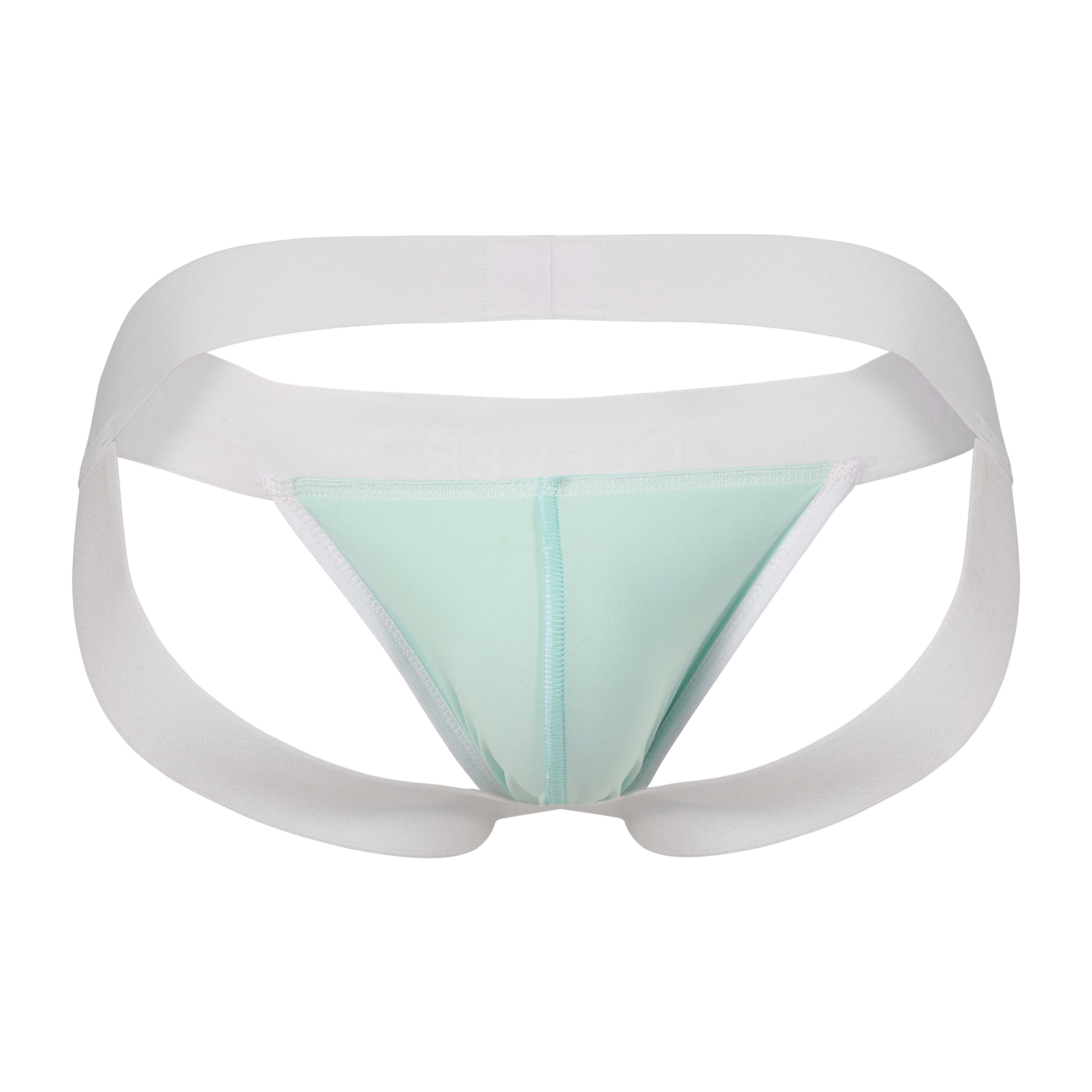 GREEN LEATHER JOCKSTRAP