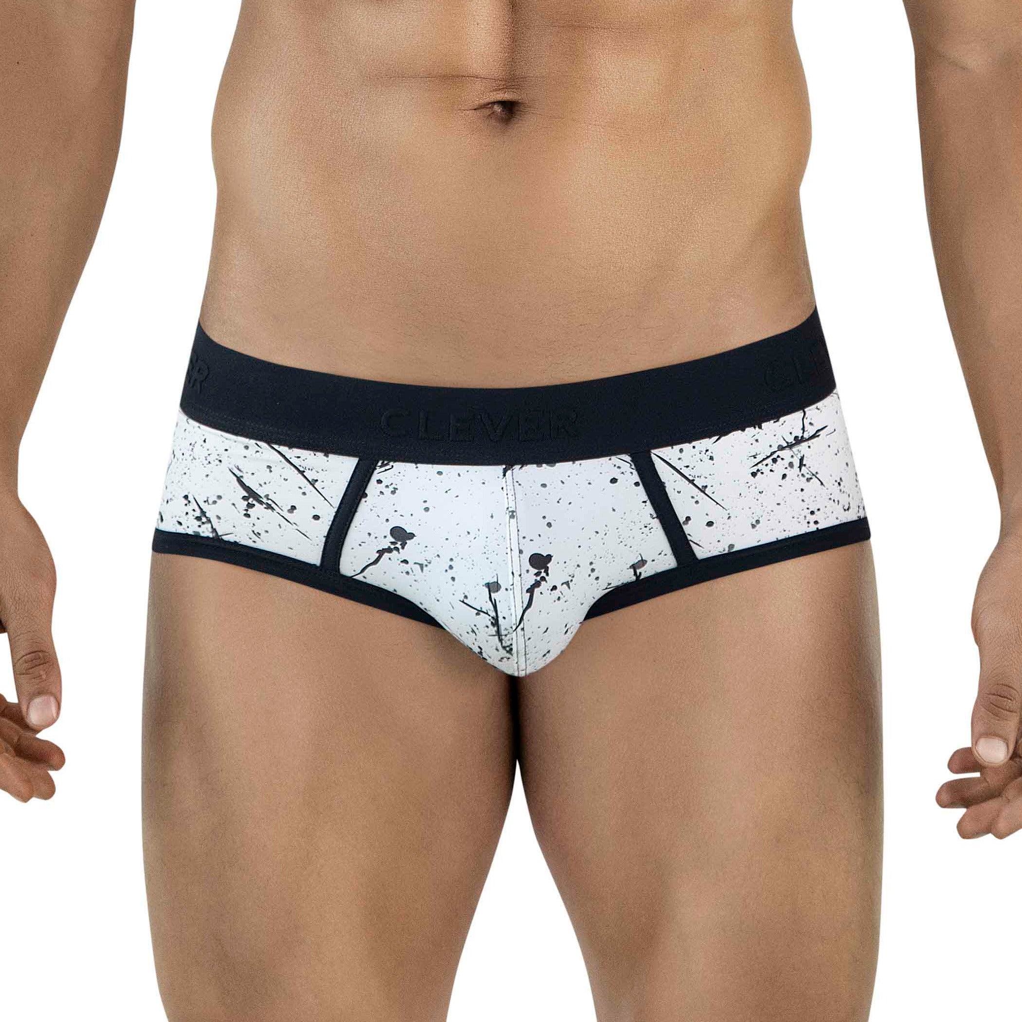 BIAS BRIEF BLACK BRUSHSTROKES