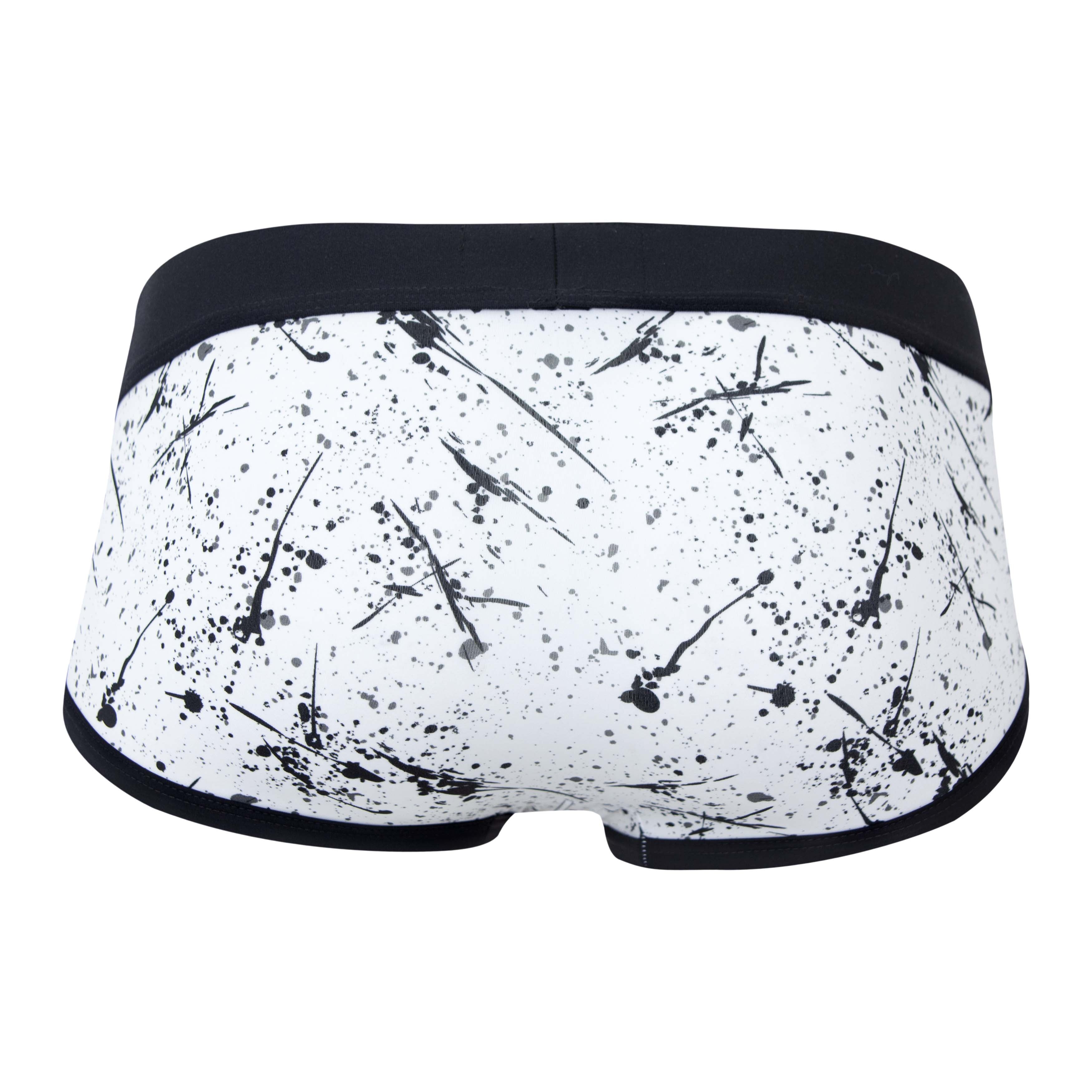 BIAS BRIEF BLACK BRUSHSTROKES