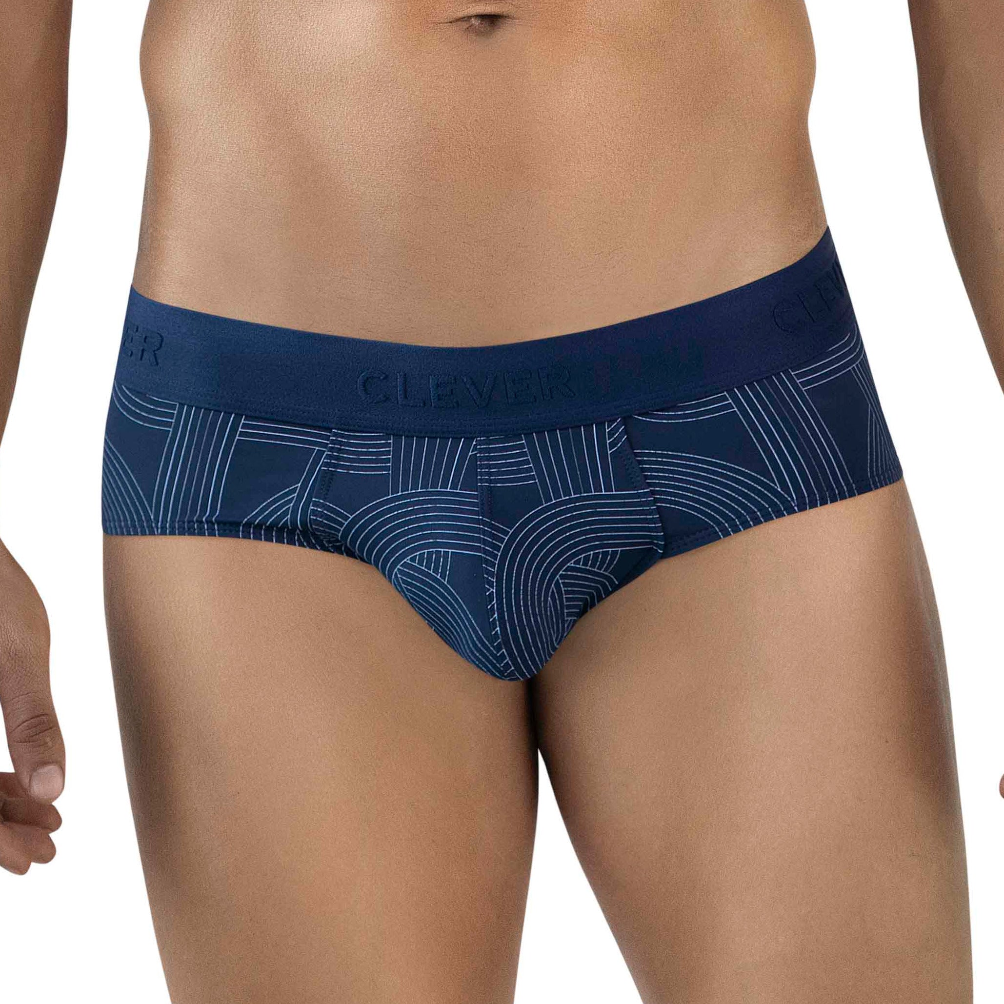 CLASSIC NAVY PRINTED BLUE BRIEF