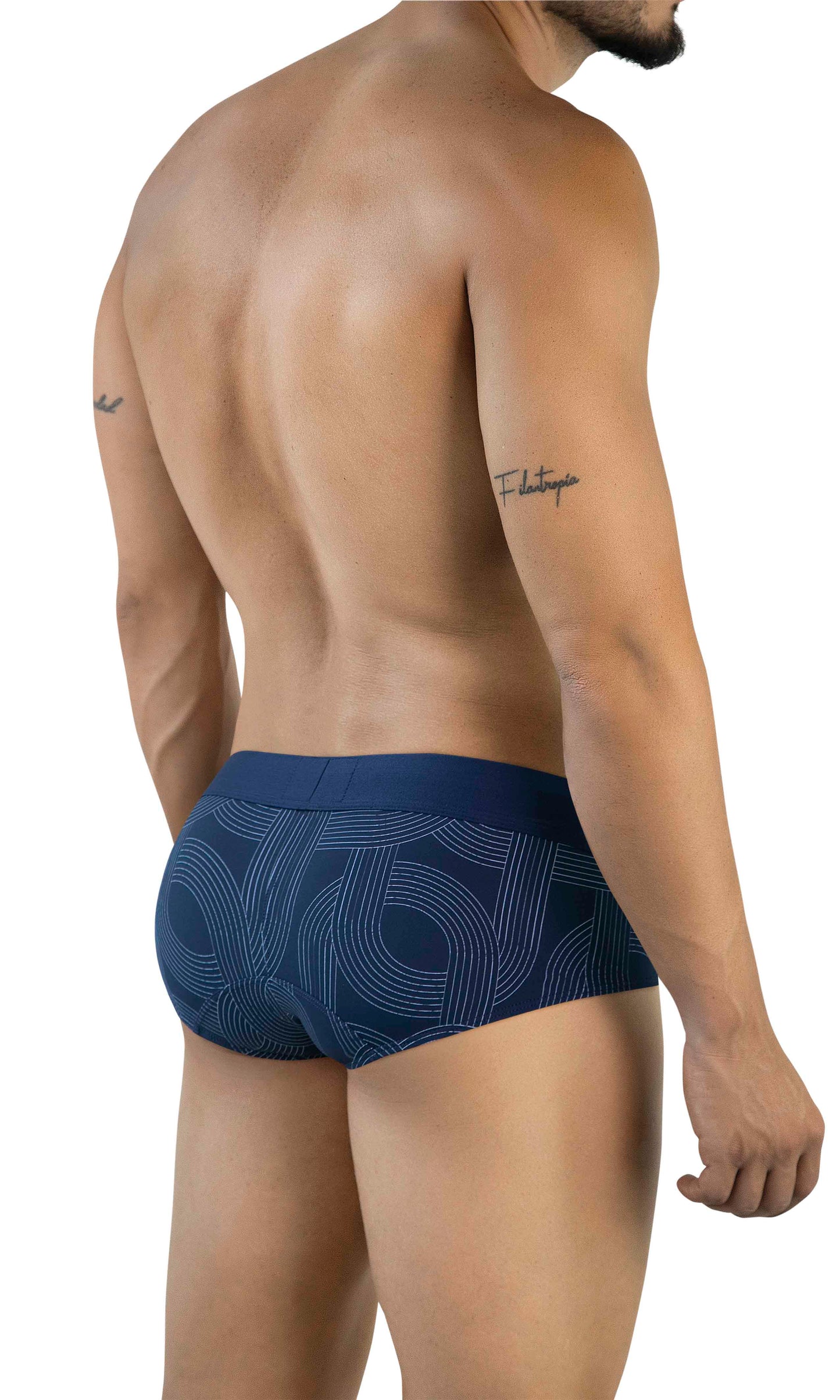 BRIEF CLÁSICO NAVY ESTAMPADO AZUL