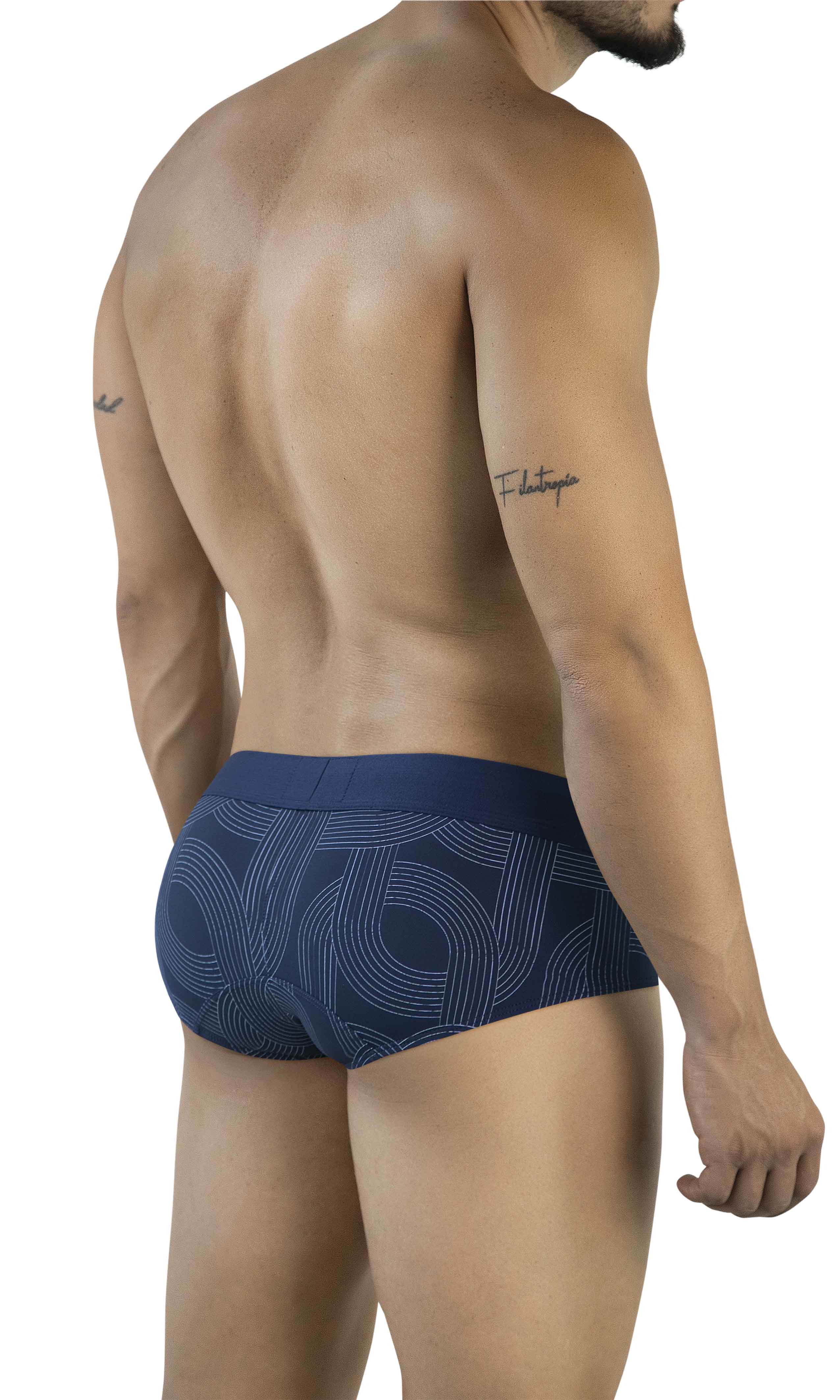 CLASSIC NAVY PRINTED BLUE BRIEF