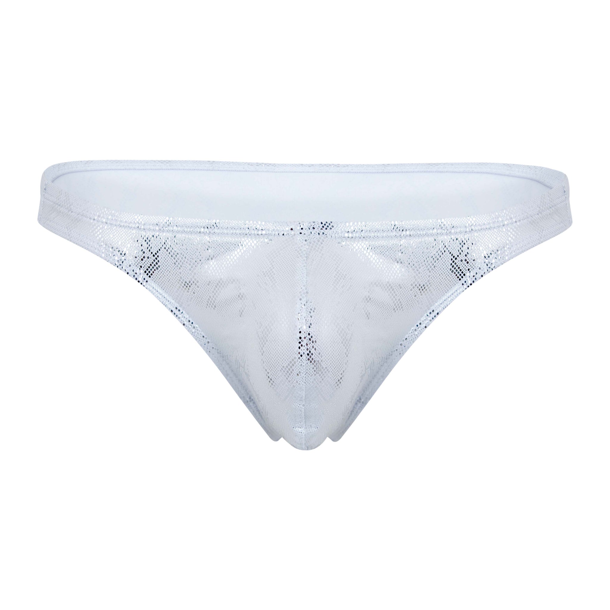 TANGA DIAMOND PLATEADO