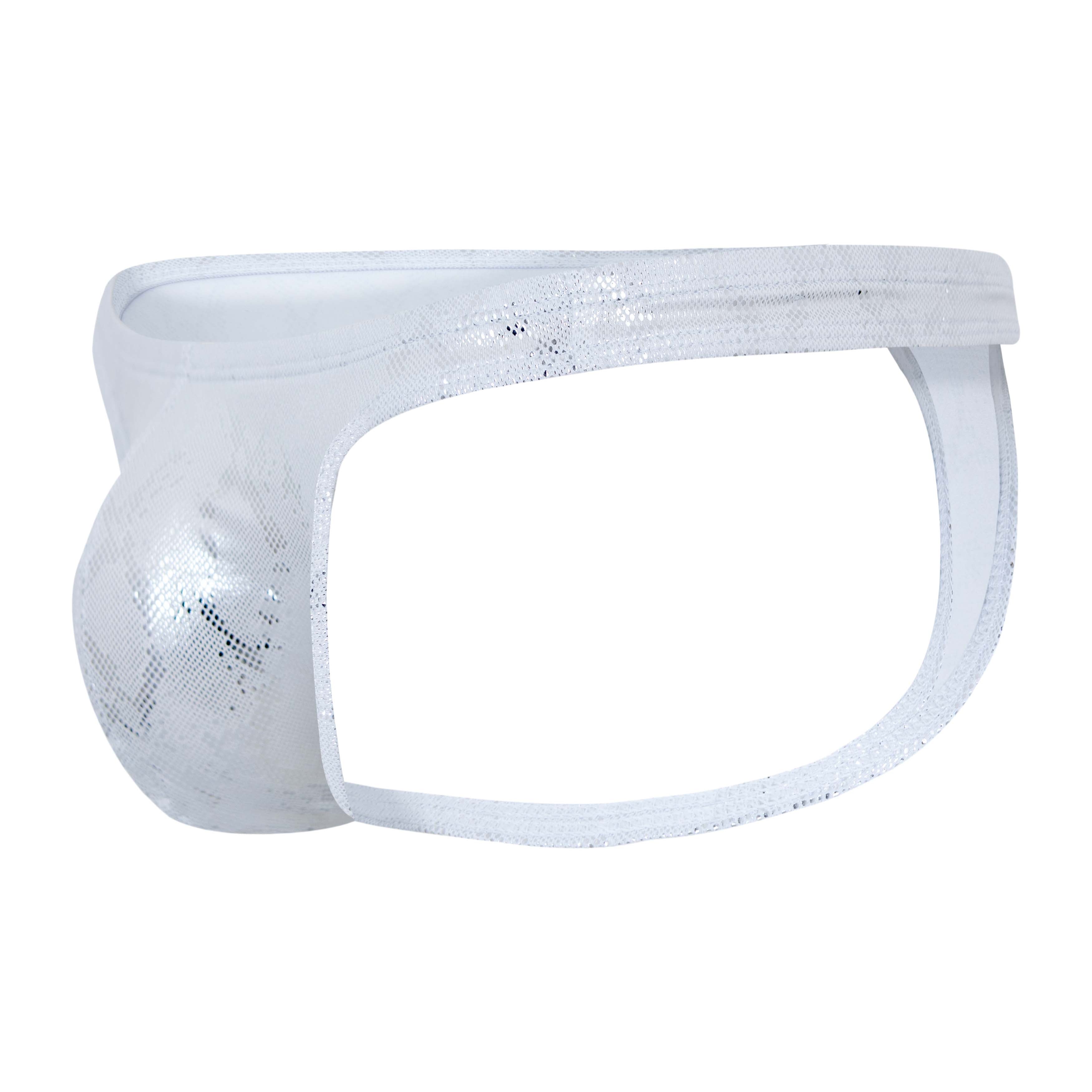 TANGA DIAMOND PLATEADO