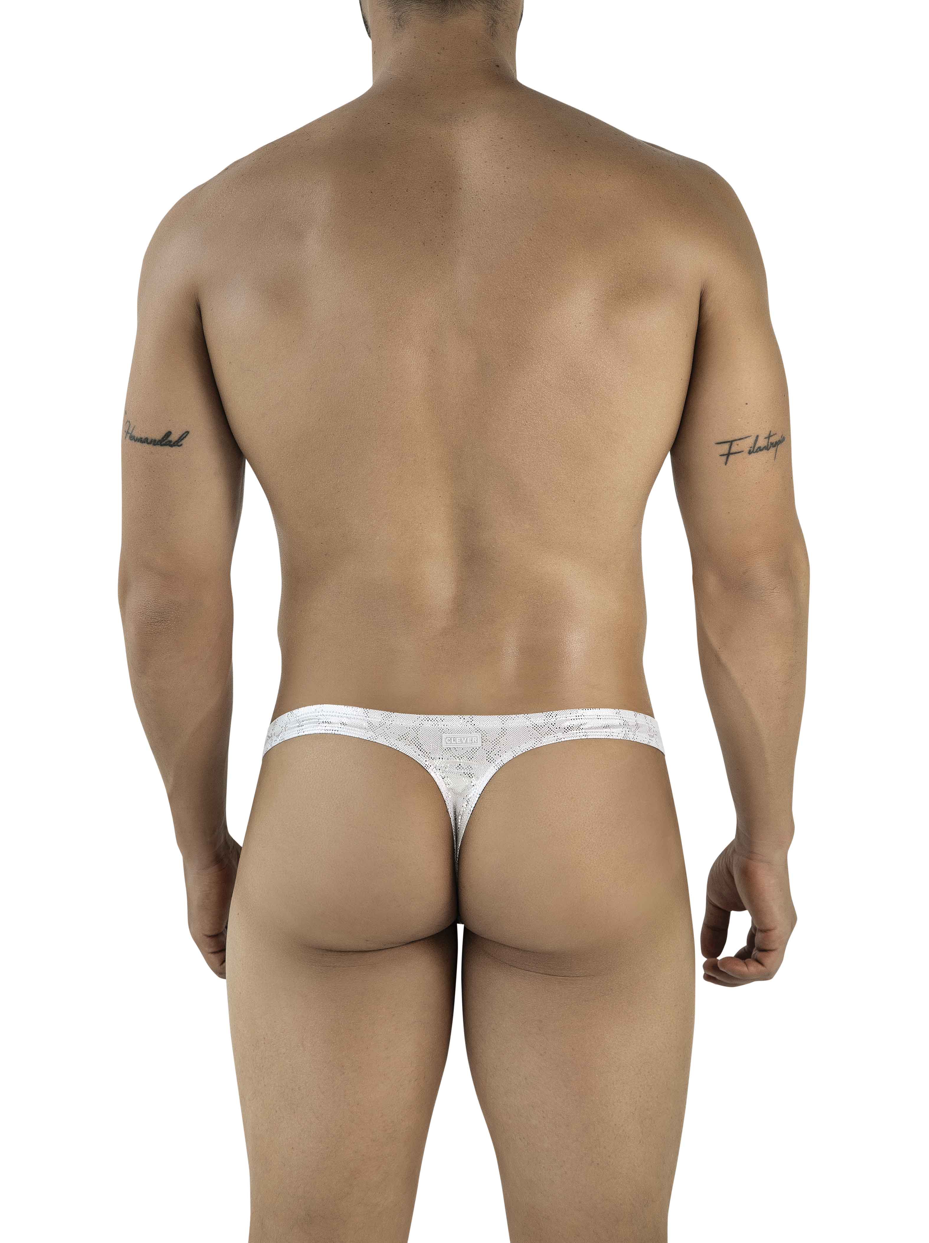 TANGA DIAMOND PLATEADO