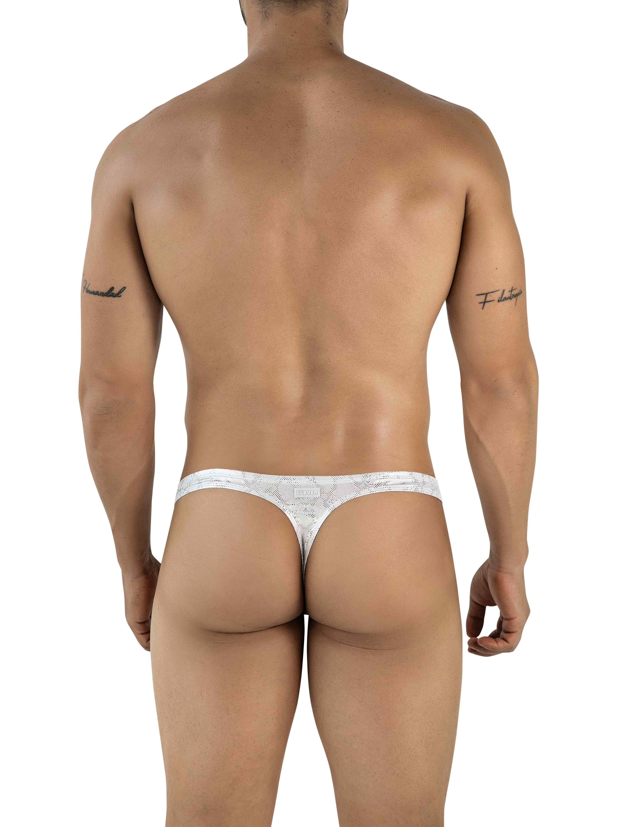 TANGA DIAMOND PLATEADO