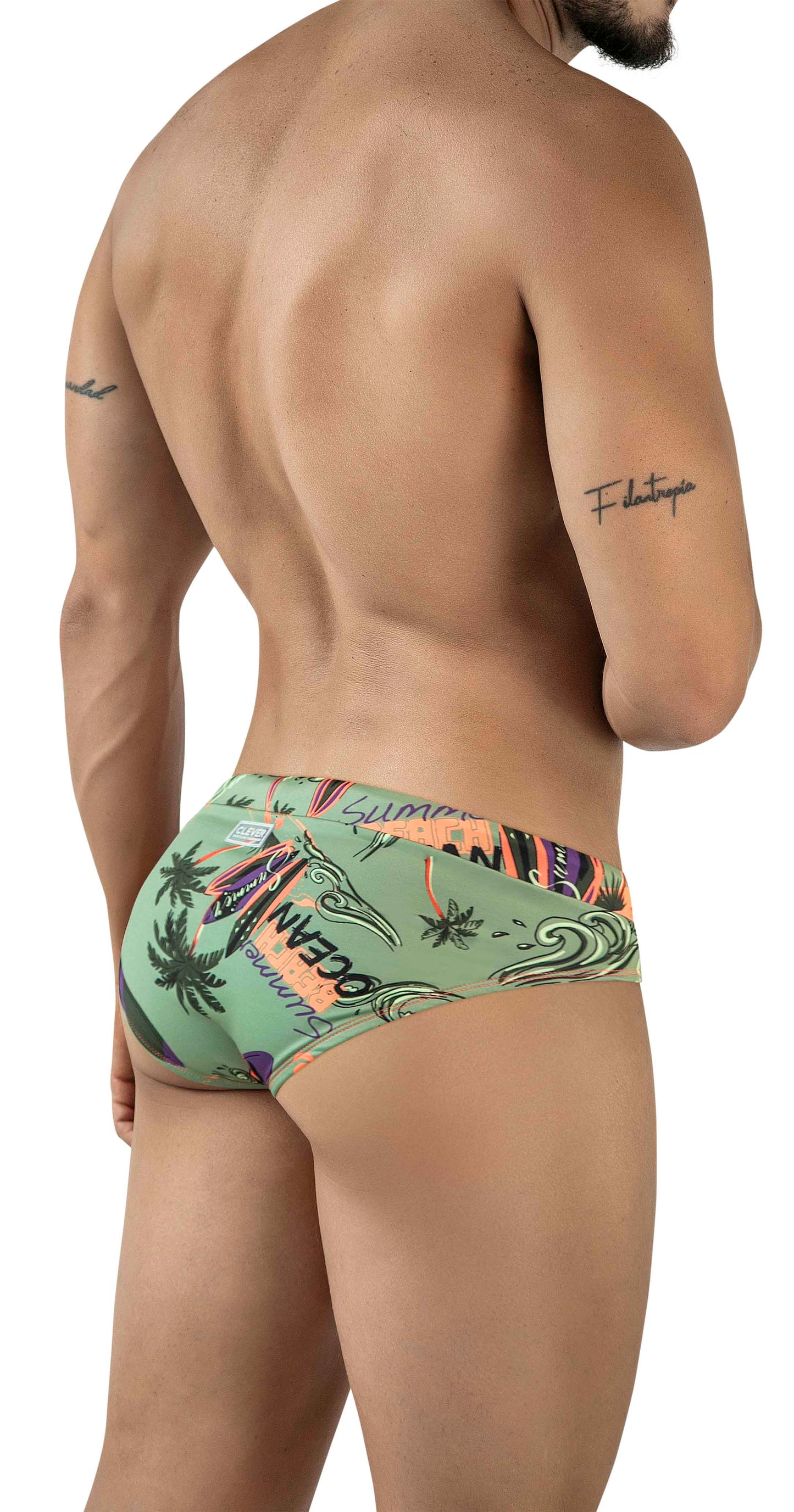 BAÑADOR BRIEF SURFING VERDE