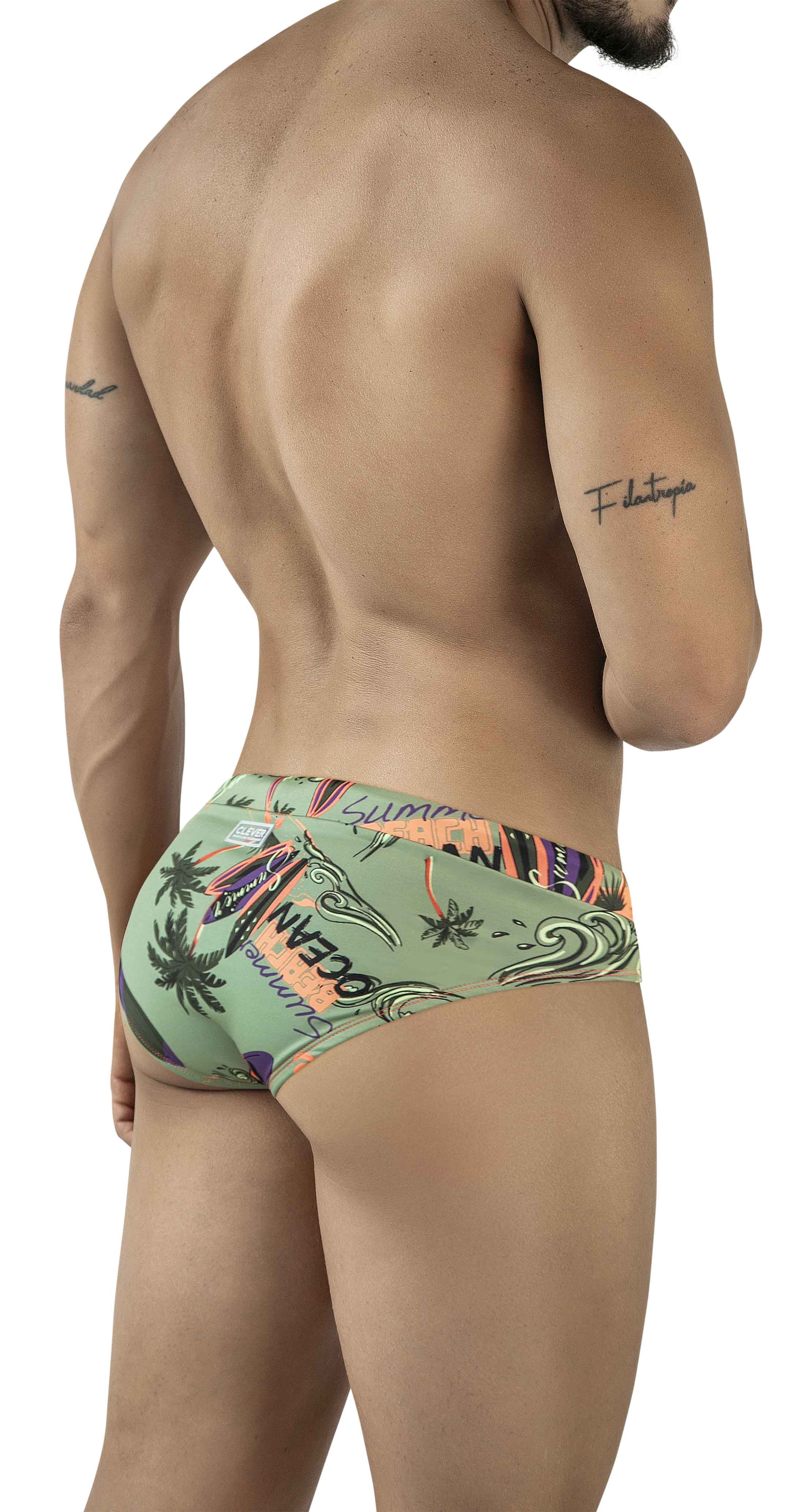 BAÑADOR BRIEF SURFING VERDE