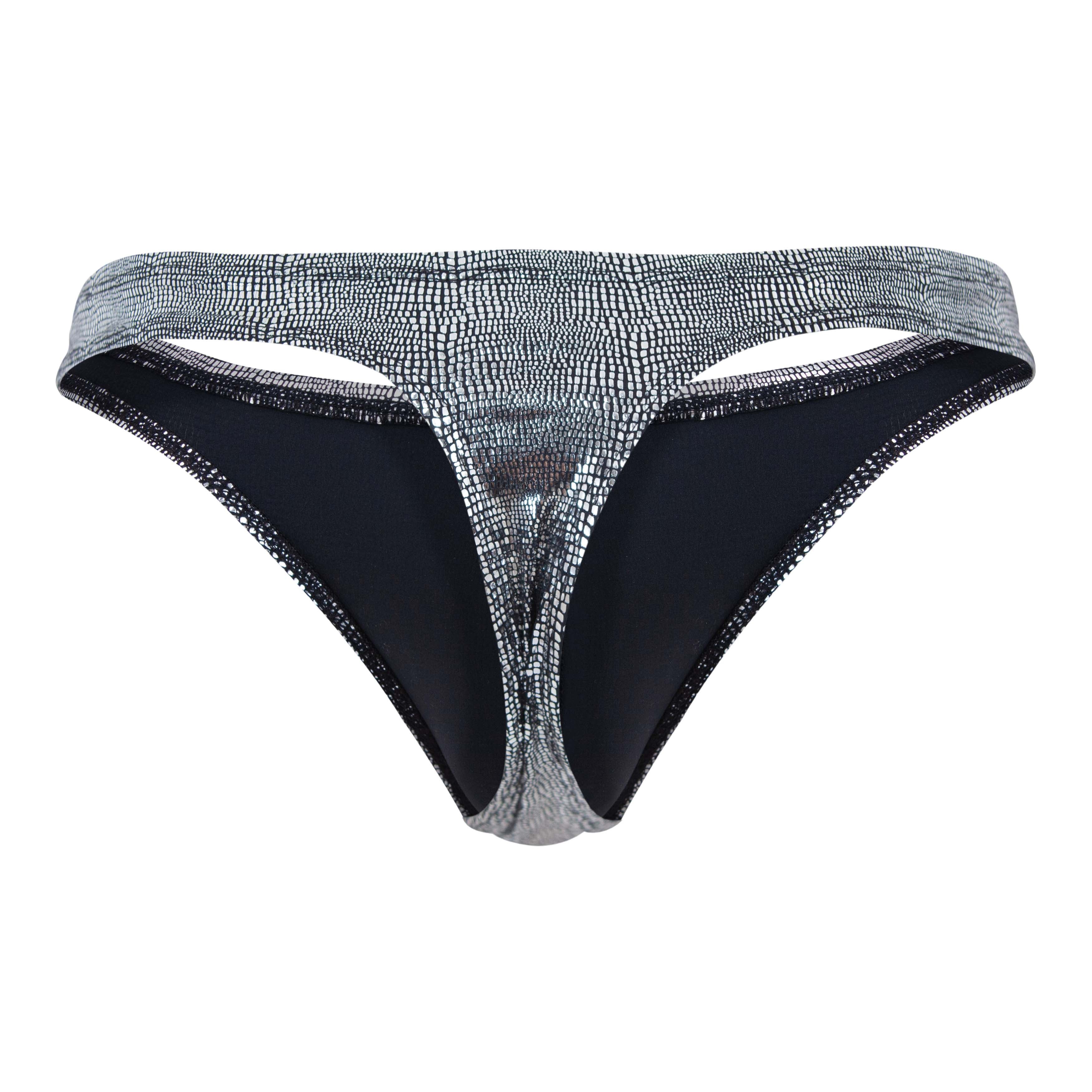 BLACK SPARKLE THONG