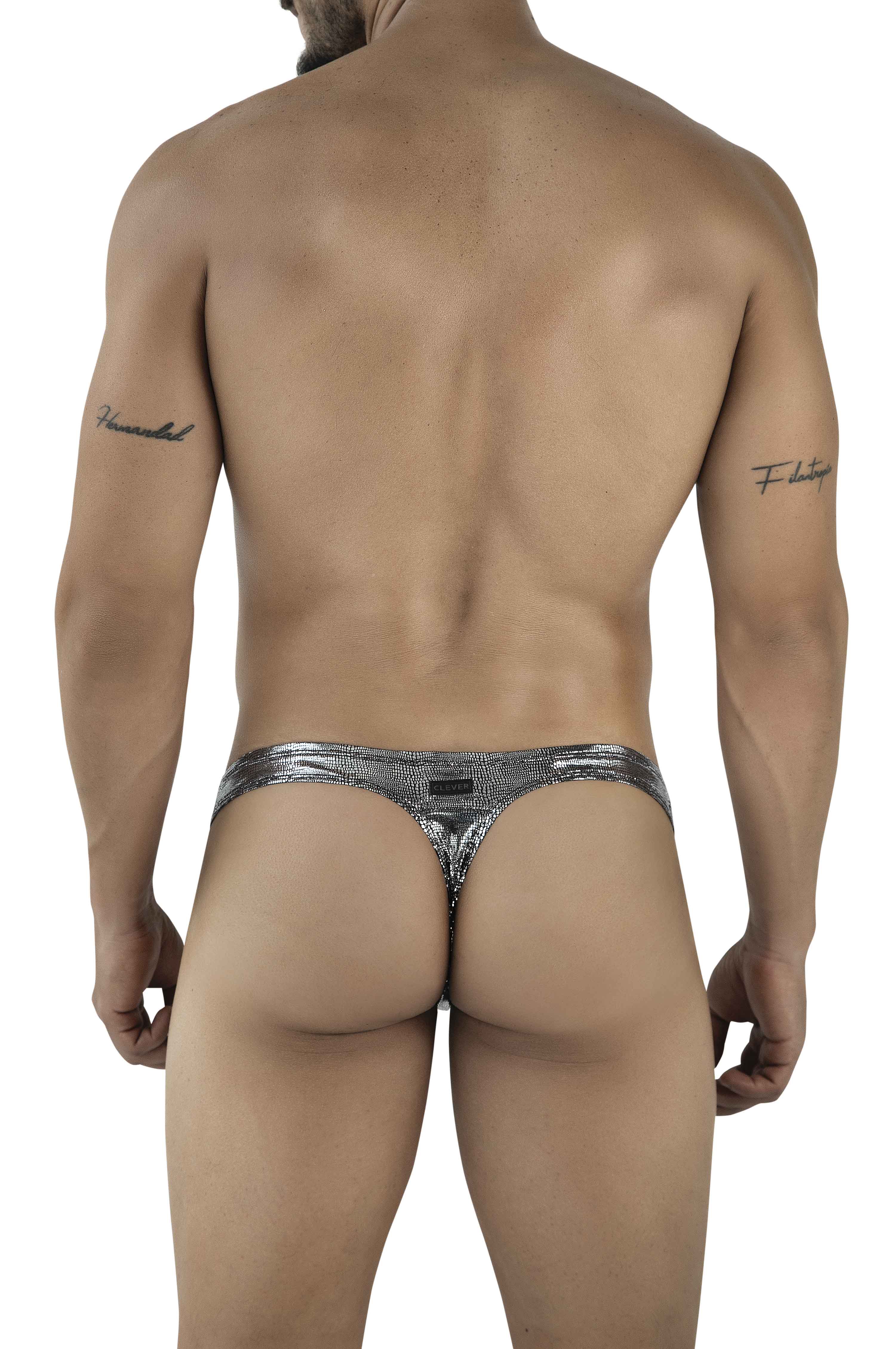 BLACK SPARKLE THONG