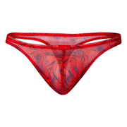 RED SHEER CALYPSO THONG