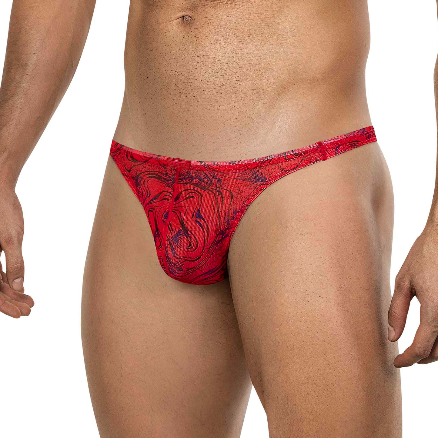 TANGA CALIPSO TRANSPARENTE ROJO
