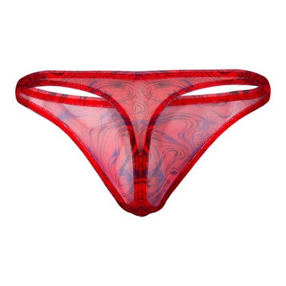 TANGA CALIPSO TRANSPARENTE ROJO