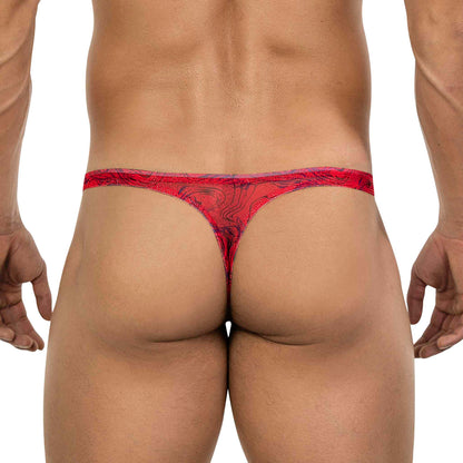 TANGA CALIPSO TRANSPARENTE ROJO