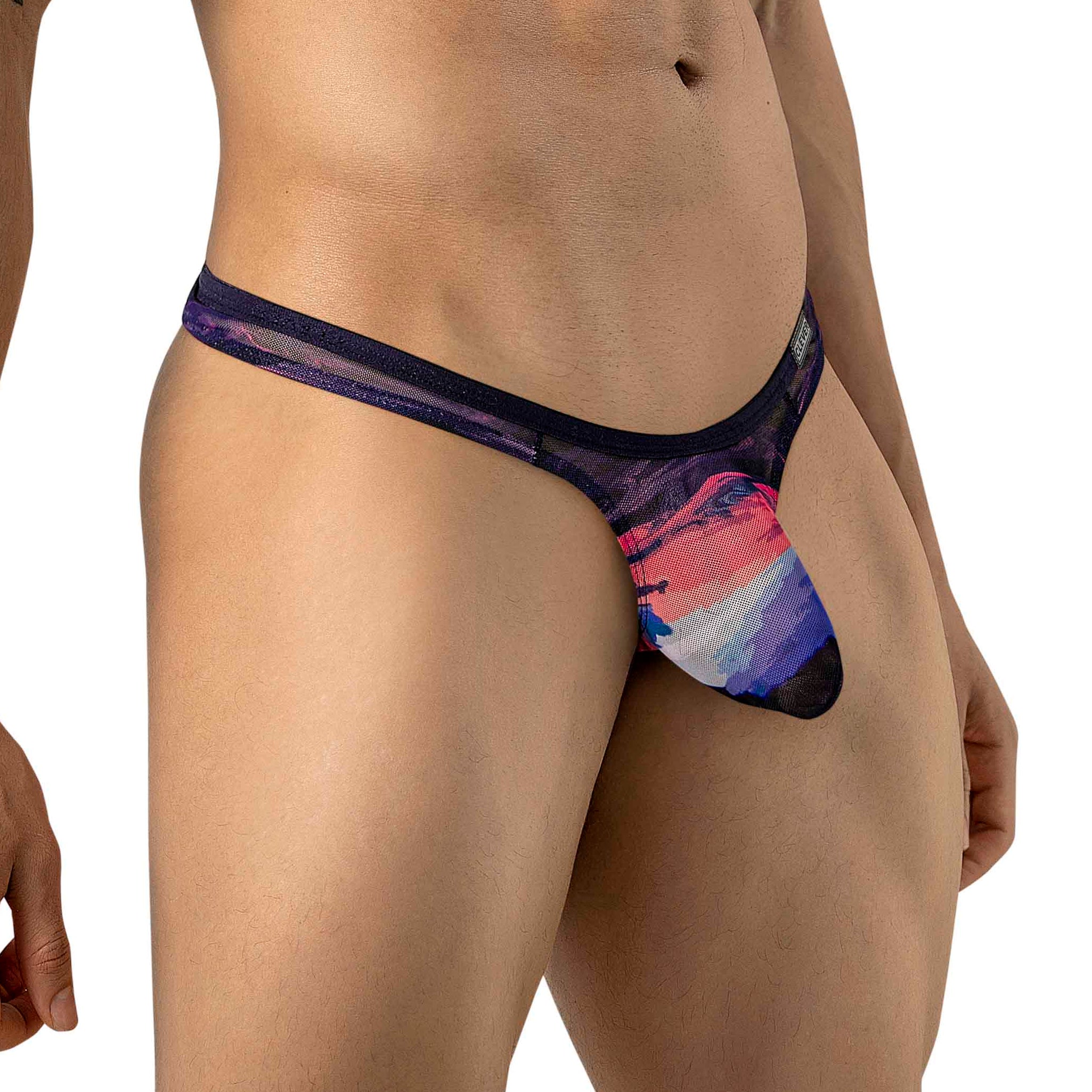 TANGA OASIS TRANSPARENTE MULTICOLOR