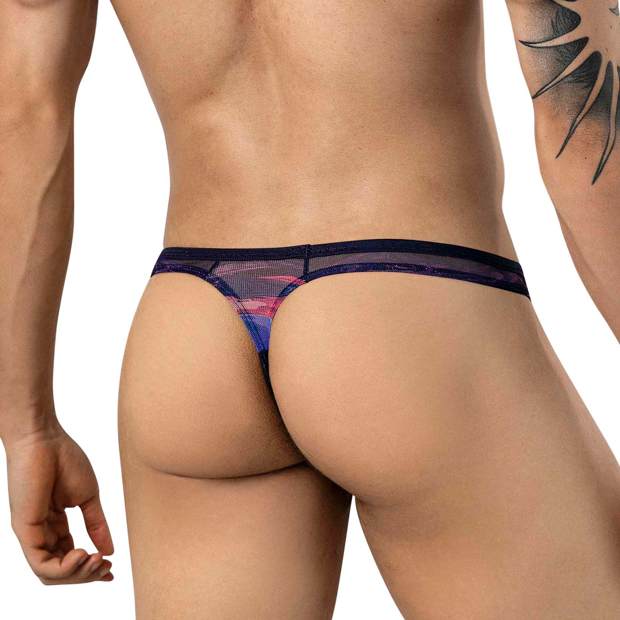 TANGA OASIS TRANSPARENTE MULTICOLOR