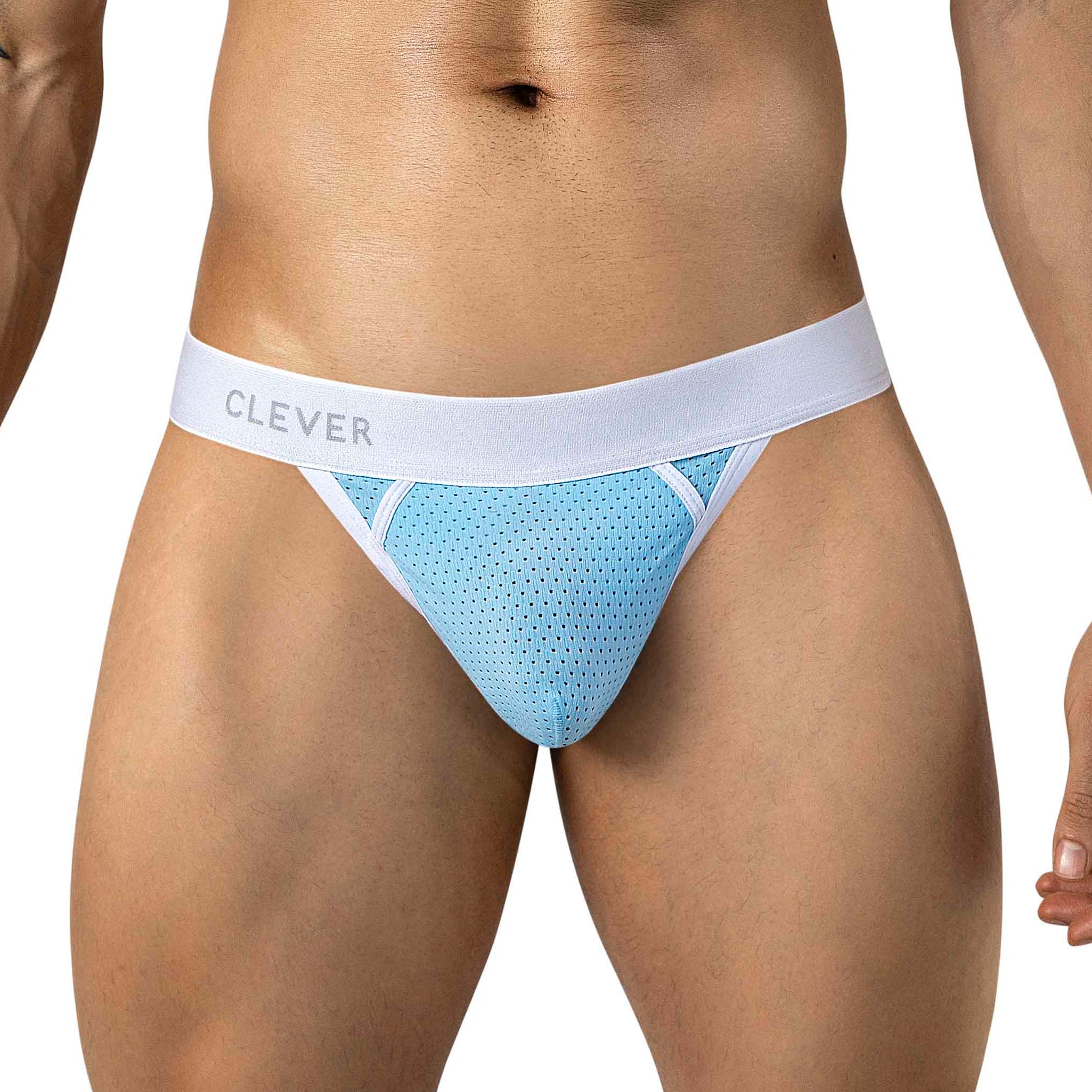 TANGA ULISES PERFORADA AZUL CLARO
