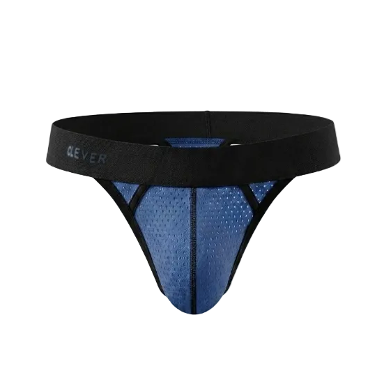 TANGA ULISES PERFORADA AZUL ACERO