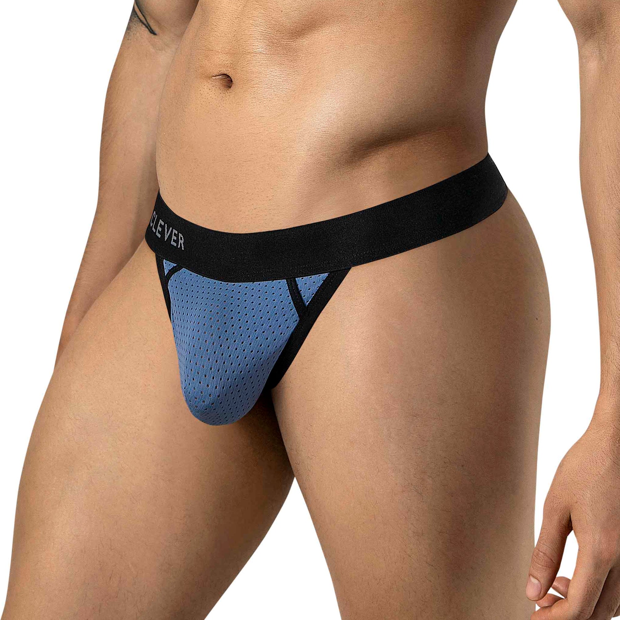 TANGA ULISES PERFORADA AZUL ACERO