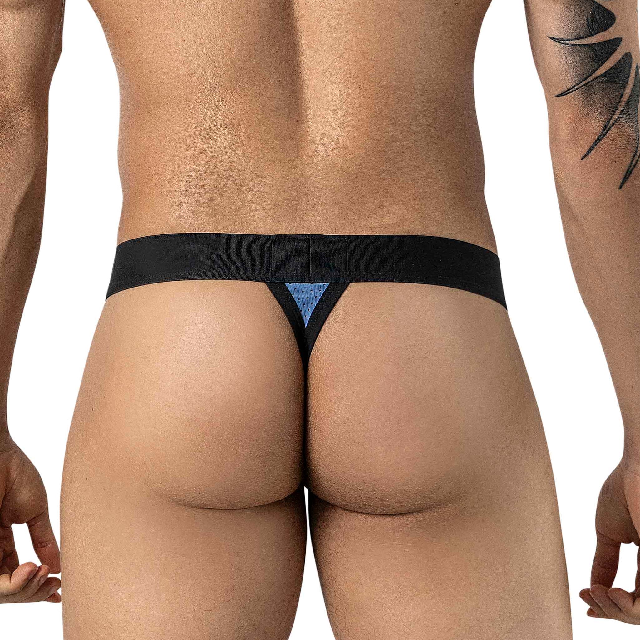 TANGA ULISES PERFORADA AZUL ACERO