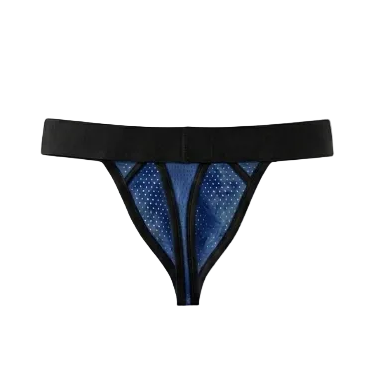 TANGA ULISES PERFORADA AZUL ACERO