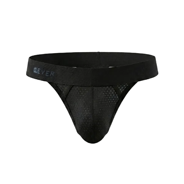 TANGA ULISES PERFORADA NEGRO