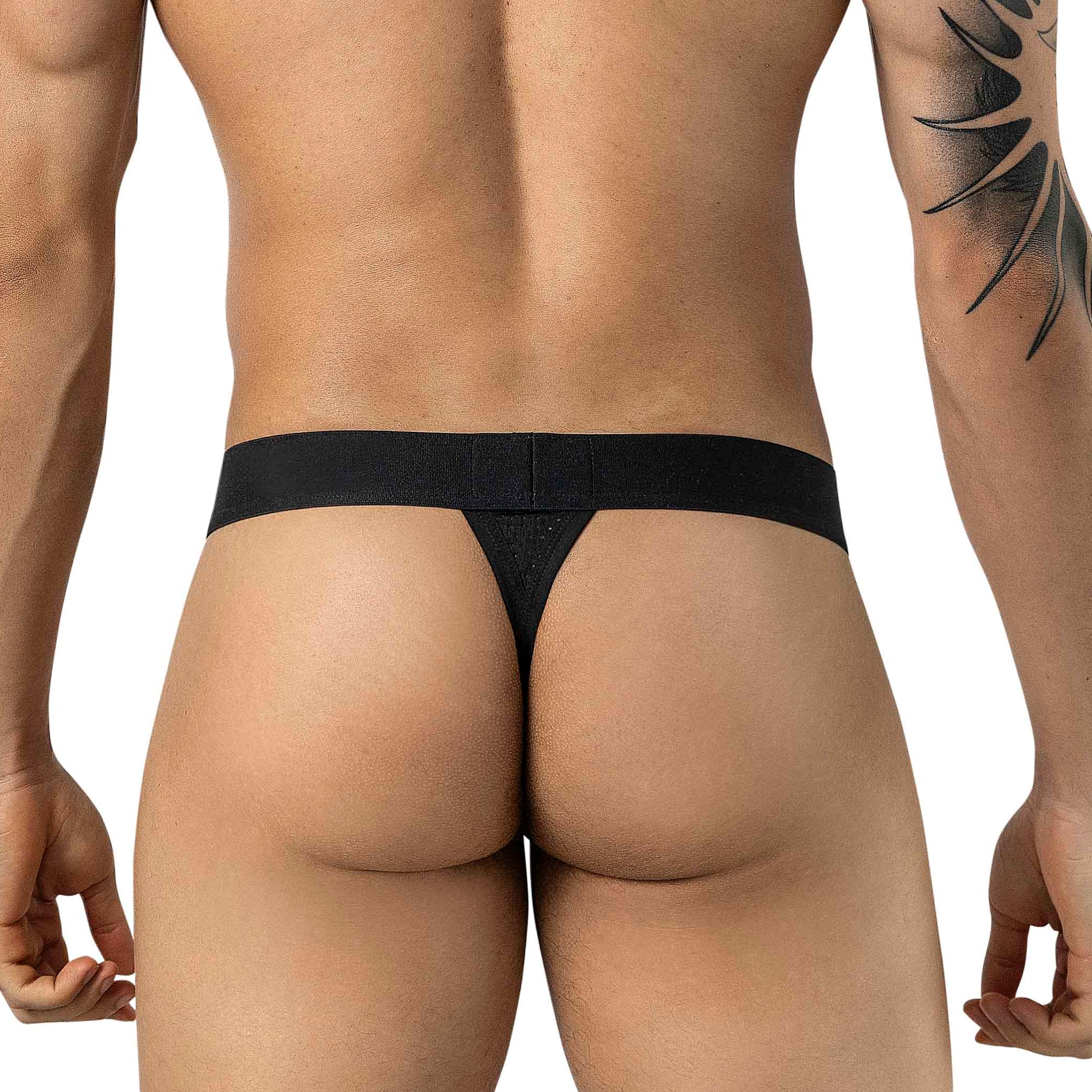 TANGA ULISES PERFORADA NEGRO