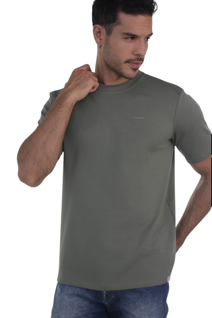 BASIC OVERSIZE GREEN T-SHIRT